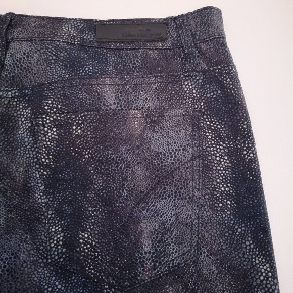 Calvin Klein Jeans Ladies Navy Size 14 Snake/Reptile Print Straight Leg Jeans - Picture 9 of 12
